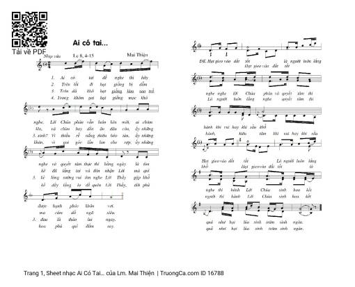 Ai Có Tai… - Lm. Mai Thiện