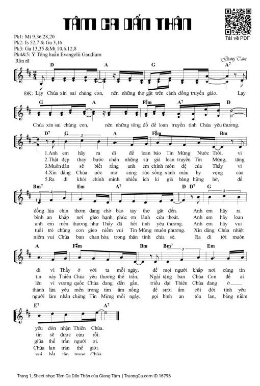 Tâm Ca Dấn Thân - Giang Tâm