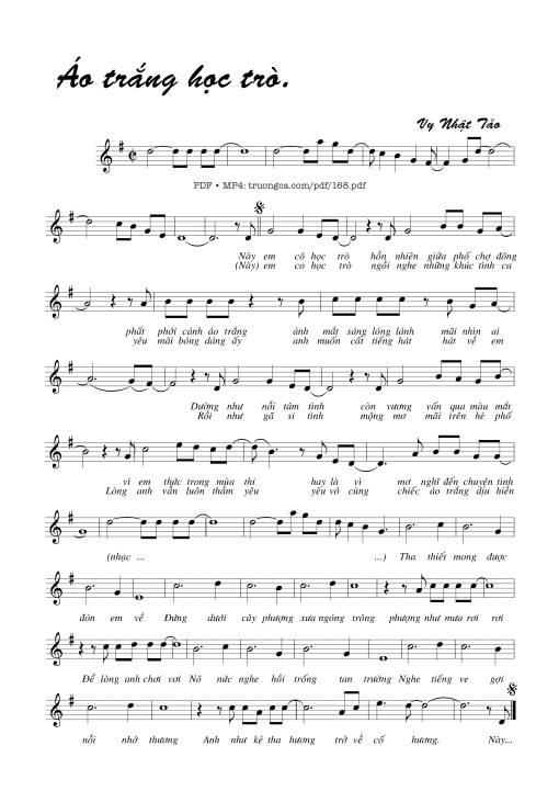 Sheet PDF of Áo trắng học trò