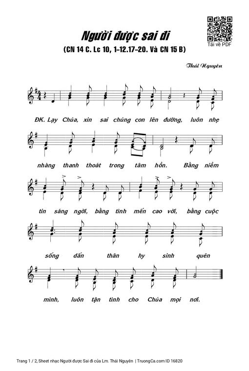 Sheet PDF of Người được Sai đi