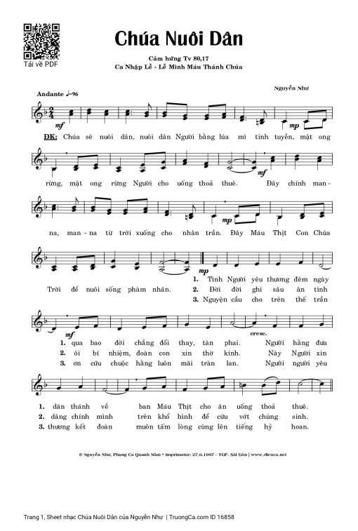 Chúa Nuôi Dân - Nguyễn Như