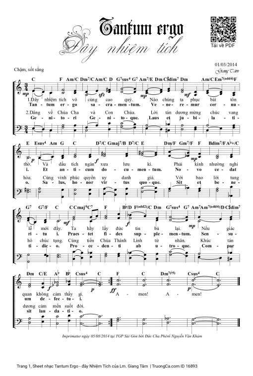 Tantum Ergo - đây Nhiệm Tích