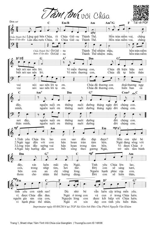 Sheet PDF of Tâm Tình Với Chúa