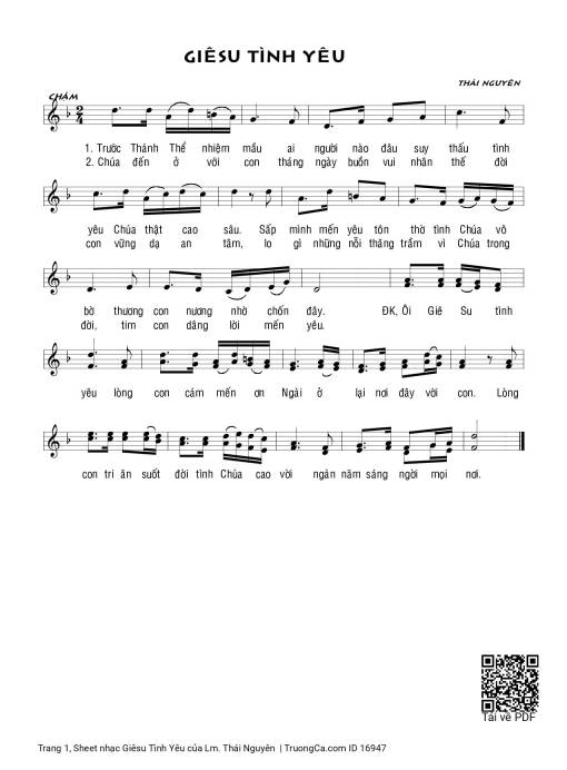 Sheet PDF of Giêsu Tình Yêu