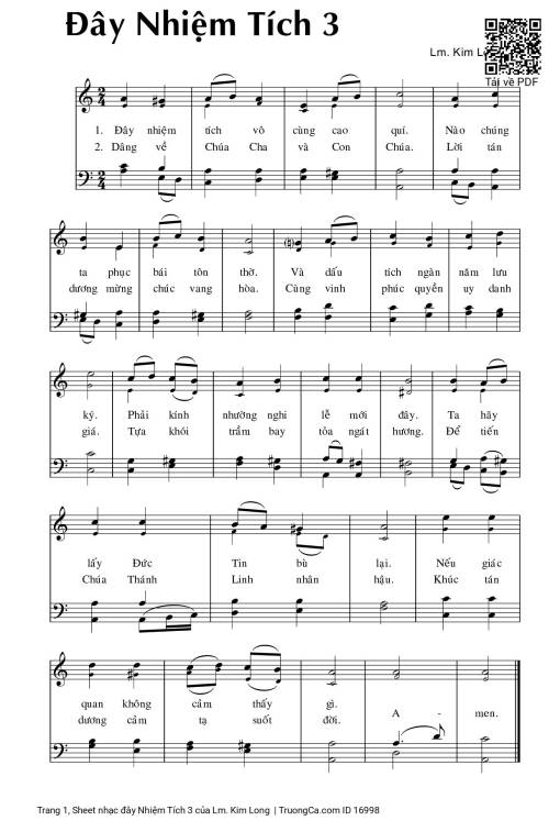 Sheet PDF of đây Nhiệm Tích 3