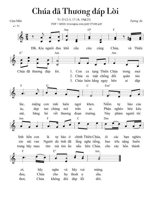 Chúa đã Thương đáp Lời (TV. 33)