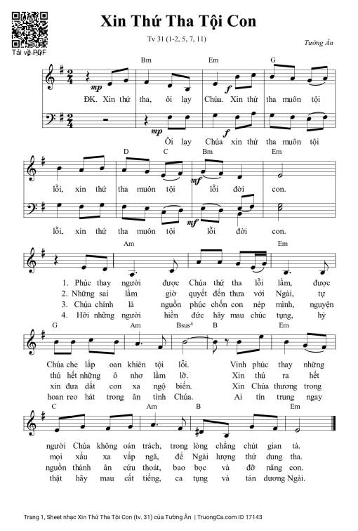 Xin Thứ Tha Tội Con (tv. 31)