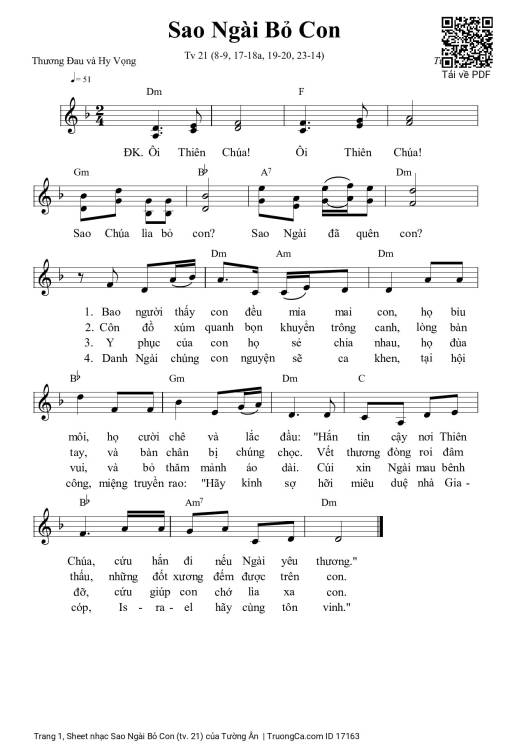 Sao Ngài Bỏ Con (tv. 21)