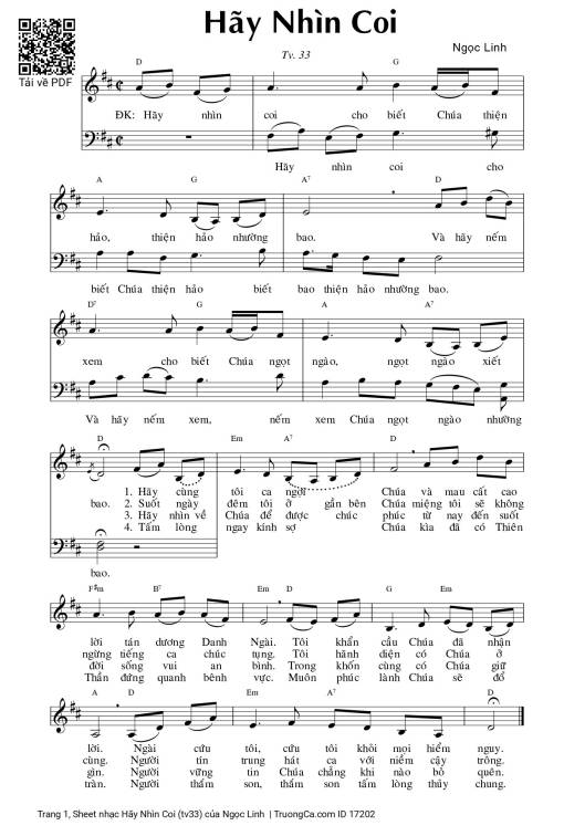 Sheet PDF of Hãy Nhìn Coi (tv33)