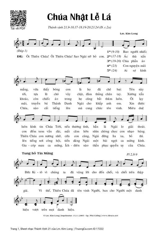 Thánh Vịnh 21 - Lm. Kim Long