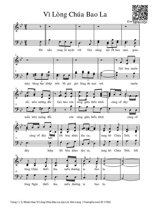 Vì Lòng Chúa Bao La