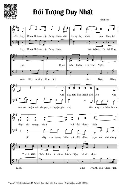 Sheet PDF of đối Tượng Duy Nhất