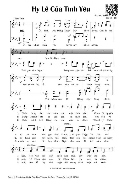 Hy Lễ Của Tình Yêu