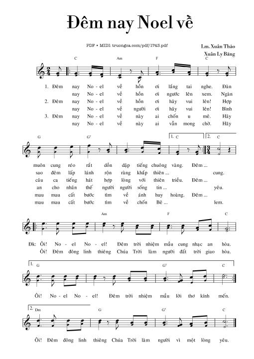 Đêm nay Noel về - Lm. Xuân Thảo
