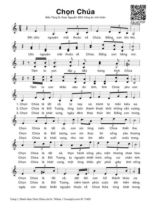 Chọn Chúa - Sr. Têrêsa