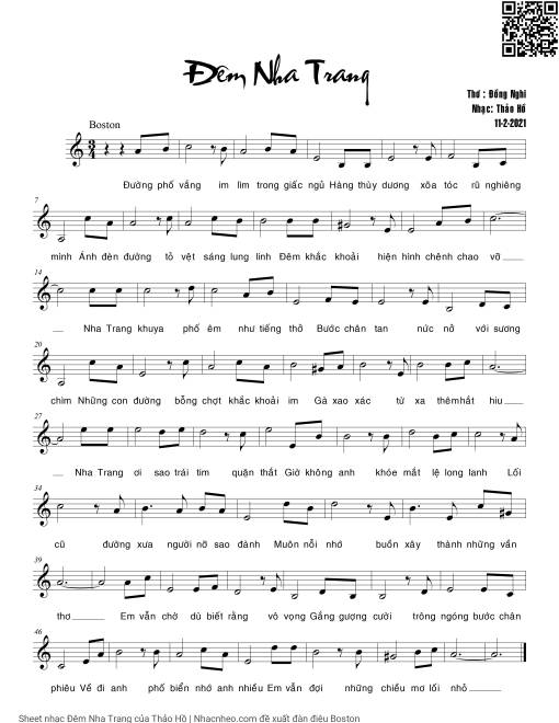 Sheet PDF of Đêm Nha Trang