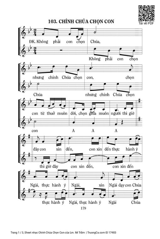 Sheet PDF of Chính Chúa Chọn Con