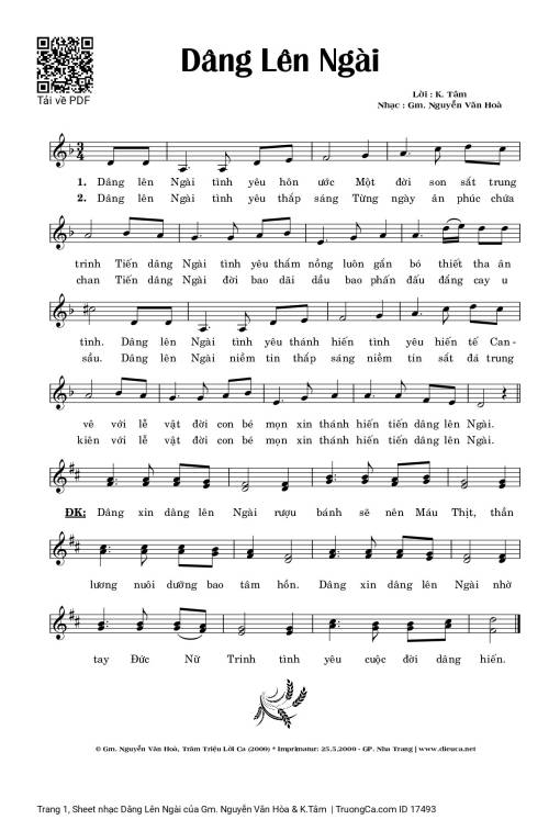 Dâng Lên Ngài - Gm. Nguyễn Văn Hòa & K.Tâm