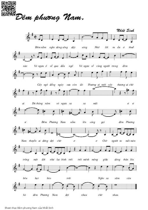 Sheet PDF of Đêm phương Nam