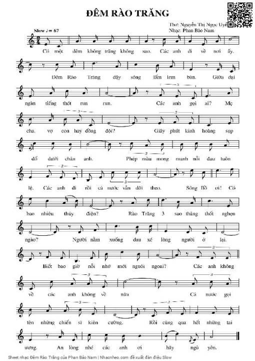 Sheet PDF of Đêm Rào Trăng