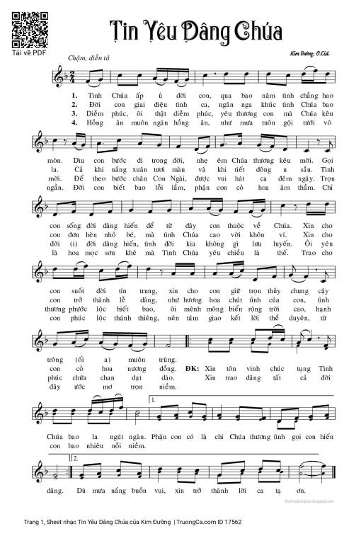 Tin Yêu Dâng Chúa