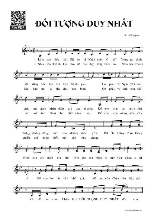 Sheet PDF of Đối Tượng Duy Nhất