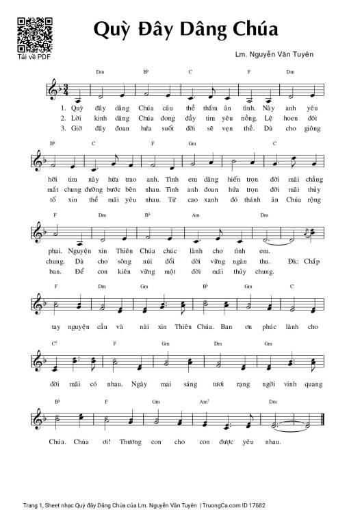 Sheet PDF of Quỳ đây Dâng Chúa