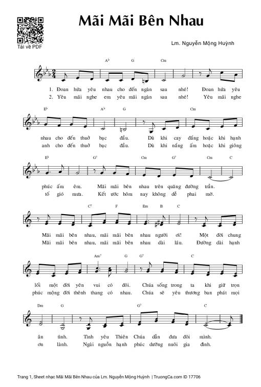 Sheet PDF of Mãi Mãi Bên Nhau