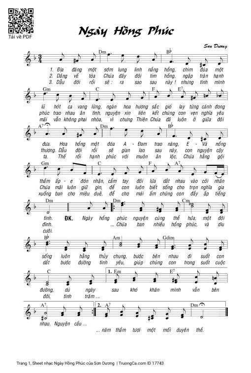 Sheet PDF of Ngày Hồng Phúc