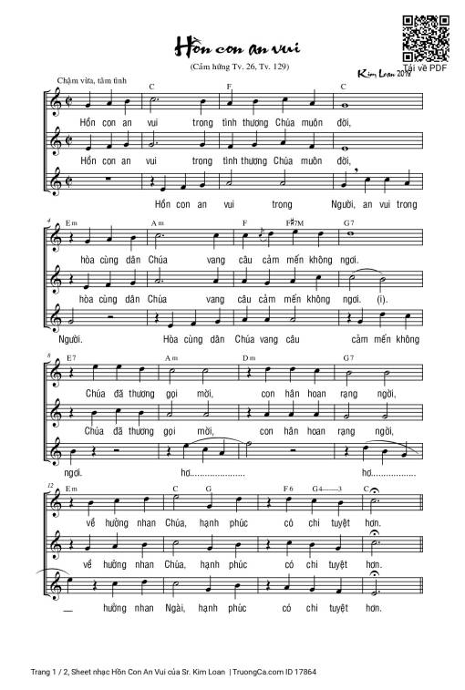 Hồn Con An Vui - Sr. Kim Loan