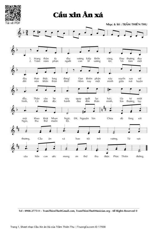 Cầu Xin ân Xá - Trầm Thiên Thu