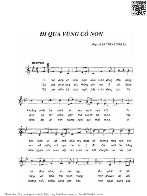 Sheet PDF of Đi qua vùng cỏ non