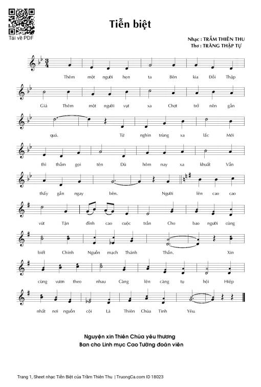 Tiễn Biệt - Trầm Thiên Thu