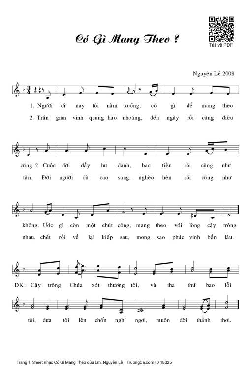 Có Gì Mang Theo - Lm. Nguyên Lễ