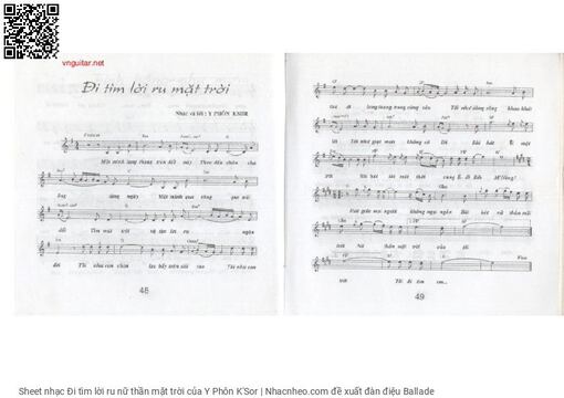 Sheet PDF of Đi tìm lời ru nữ thần mặt trời