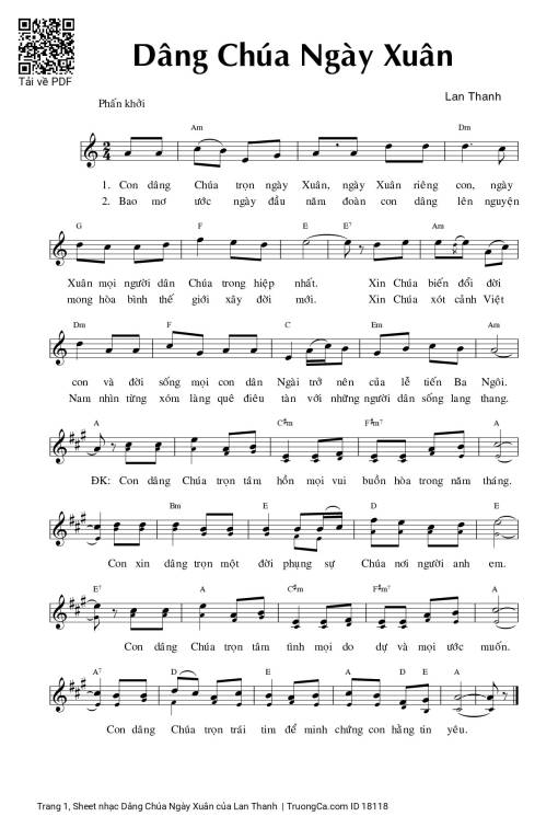 Dâng Chúa Ngày Xuân