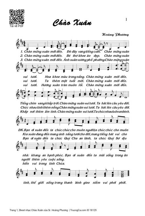 Chào Xuân - Sr. Hoàng Phương