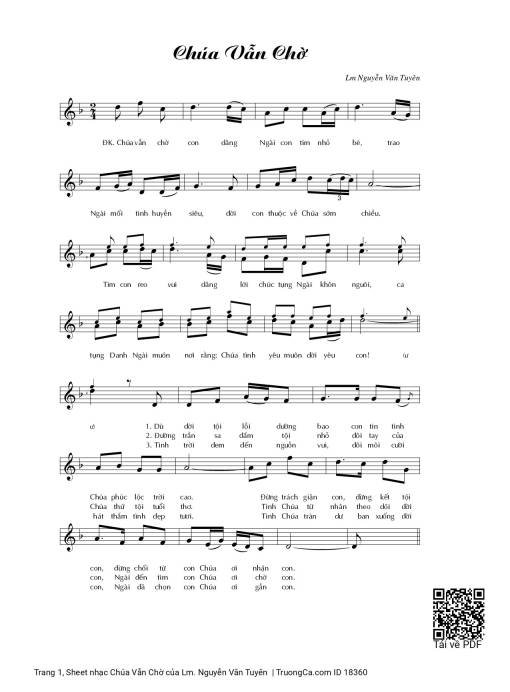 Sheet PDF of Chúa Vẫn Chờ