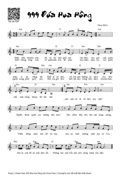 Sheet PDF of 999 đóa hoa hồng