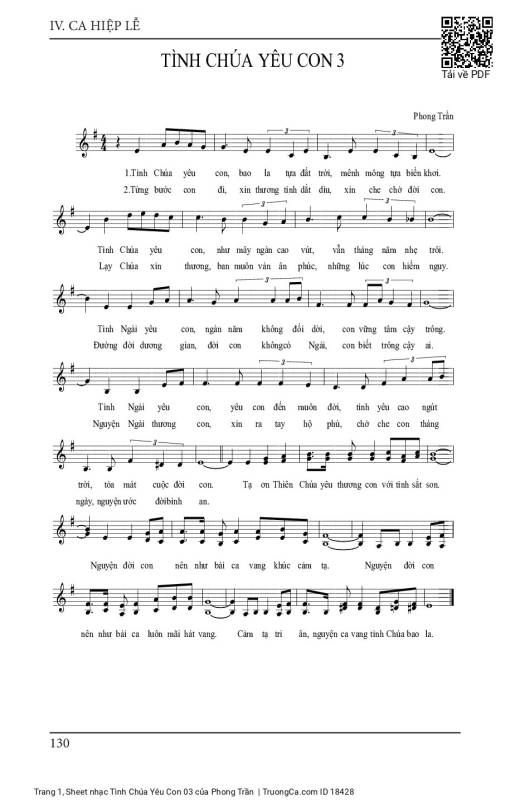 Sheet PDF of Tình Chúa Yêu Con 03