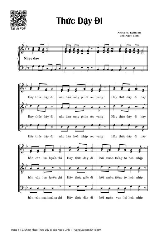 Sheet PDF of Thức Dậy đi