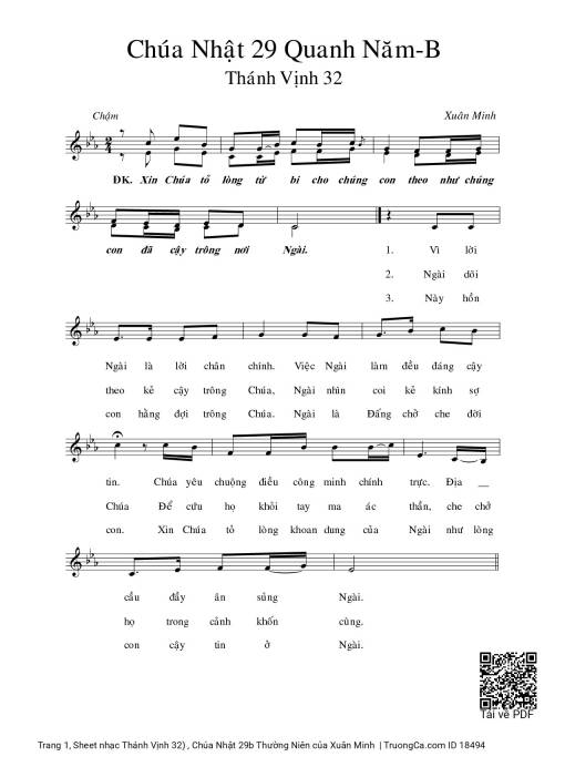 Thánh Vịnh 32) , Chúa Nhật 29b Thường Niên