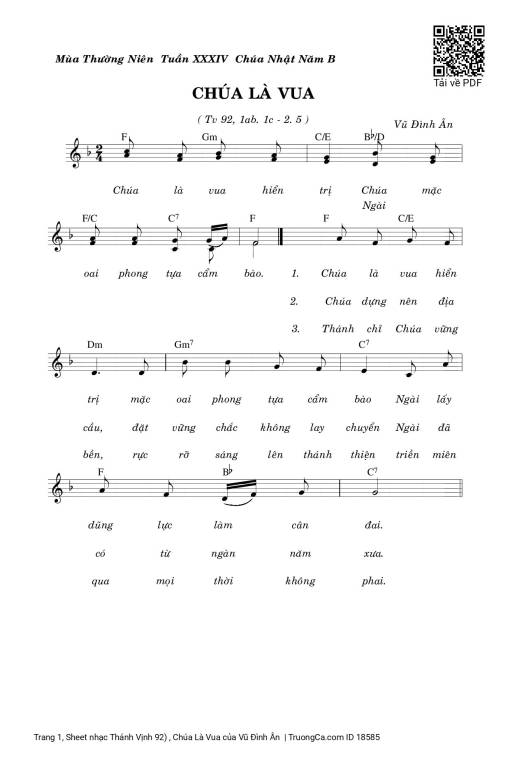 Thánh Vịnh 92) , Chúa Là Vua