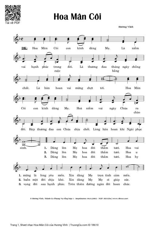 Hoa Mân Côi - Hương Vĩnh