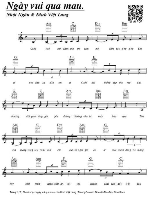 Ngày vui qua mau - Đinh Việt Lang