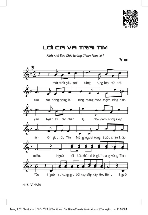 Lời Ca Và Trái Tim (thánh Gh. Gioan Phaolô Ii)
