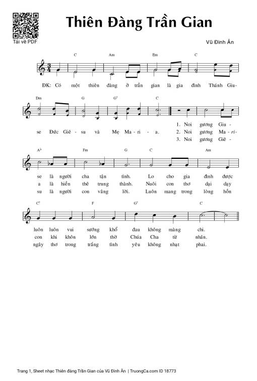 Sheet PDF of Thiên đàng Trần Gian