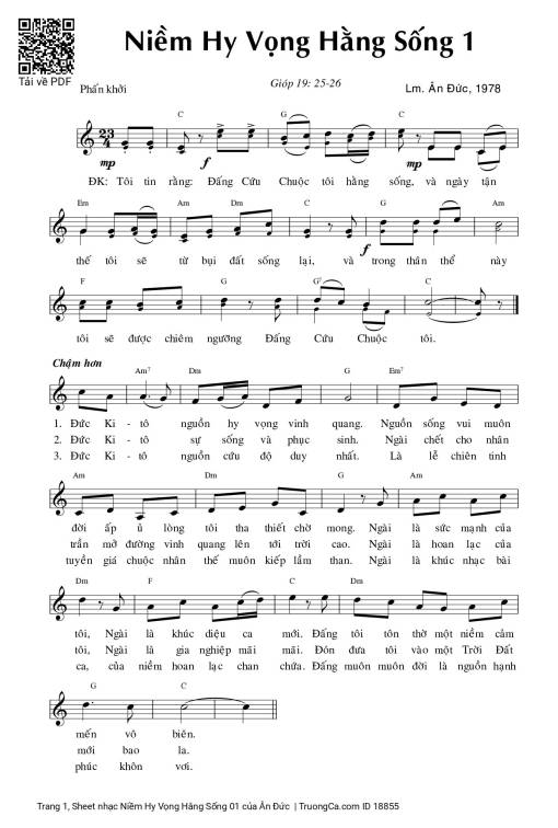 Niềm Hy Vọng Hằng Sống 01