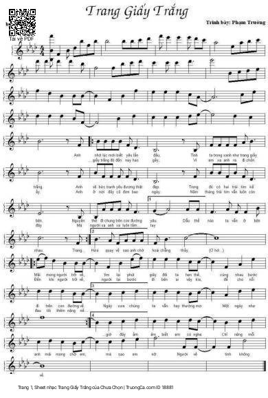 Sheet PDF of Trang Giấy Trắng