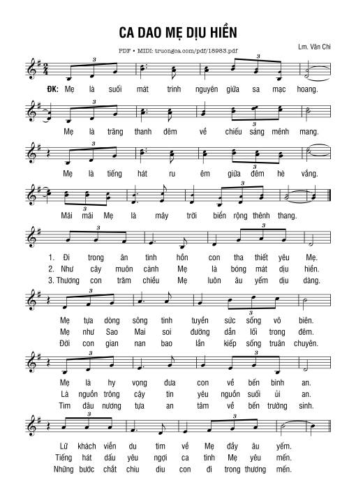 Ca Dao Mẹ Dịu Hiền